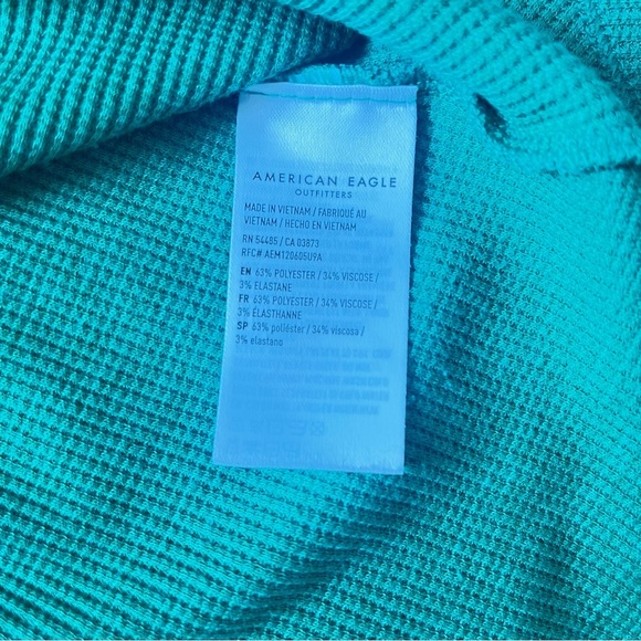 American Eagle Outfitters Green Button Down Shirt M - Picture 7 of 10